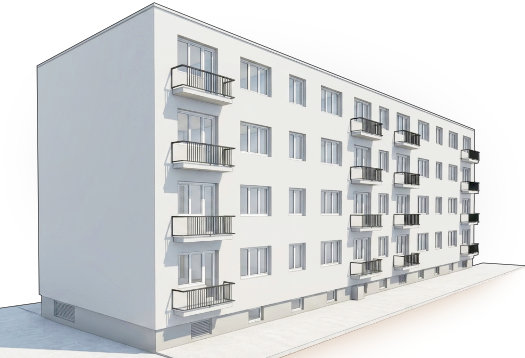 Dokumentace skutečného provedení domu v městské zástavbě – Nový Jičín
